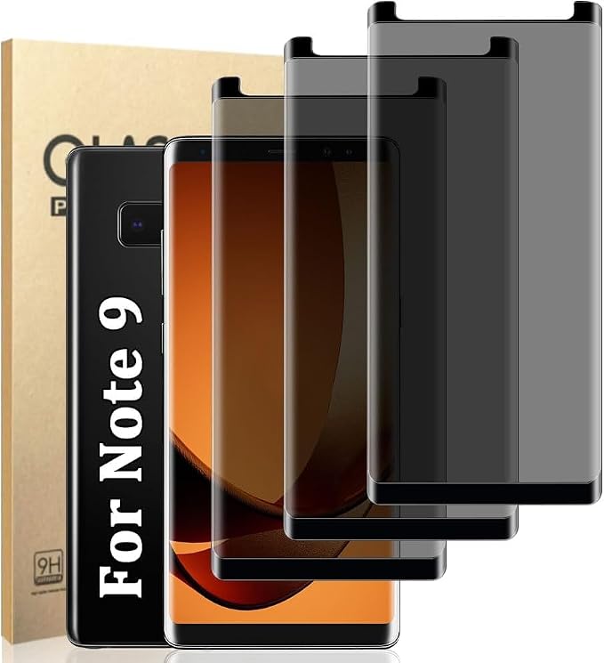 Galaxy Note 9 Privacy Screen Protector Tempered Glass, 9H Hardness 3D Curved by Unknown