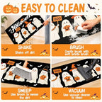 Halloween Kitchen Rugs Set of 3, Witch Hat Ghost Kitchen Mat, Spooky Rugs - Image 7