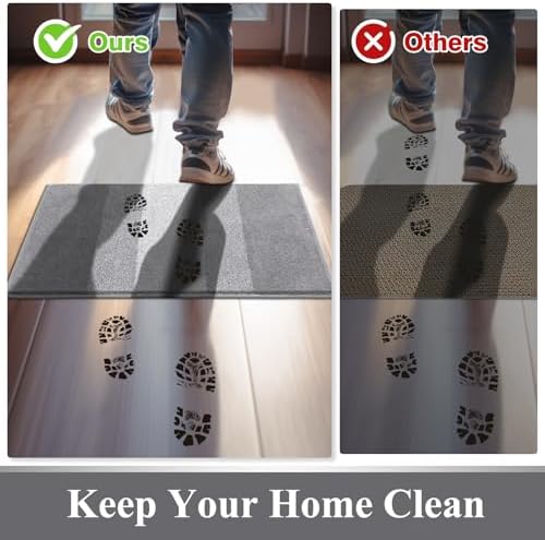 Vaukki Indoor Doormat Entryway Light Grey Door Mat 36x59 inch - Image 5