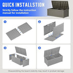 Outdoor Storage Box, Resin Deck Box Indoor and Outdoor, Waterproof Lockable Lid - Image 6