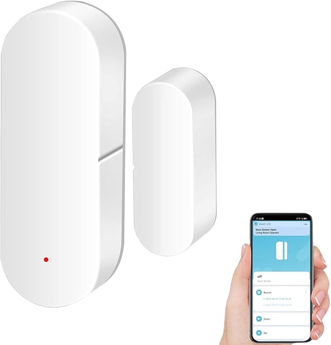 Smart WiFi Door/Window Sensor | Tuya Smart Alarm, Wireless Entry Detector by SanofuturionSmart