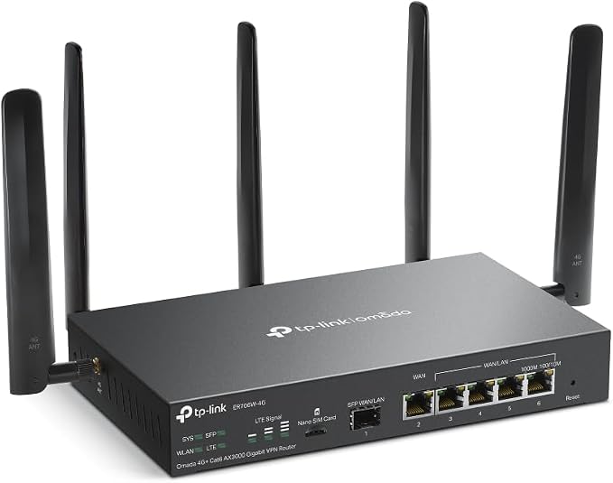 TP-Link ER706W-4G Omada 4G+ Cat6 AX3000 Gigabit VPN Gateway Router | Wi-Fi 6 - Image 3