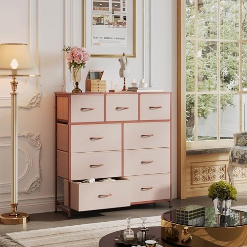 WLIVE Tall Dresser for Bedroom, 9 Drawer Chest of Drawers - Image 2