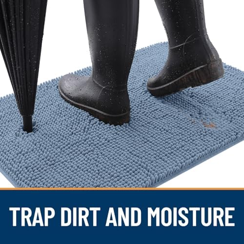 OLANLY Dog Door Mat for Muddy Paws 70x46, Super Absorbent Chenille Mud Mat - Image 2