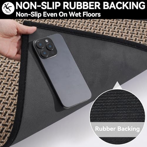 YDKGL Front Door Mat Indoor Non Slip Entry Mat Extra Large Black 36"x60" - Image 6