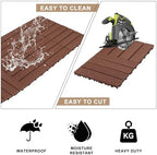 Composite Interlocking Deck Tiles Outdoor, Wood Grain Outdoor Deck Tiles - Image 4