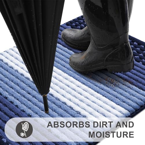 Kitinjoy Indoor Outdoor Door Mat, 47x20 Non-Slip Dirt Trapper Doormats - Image 2