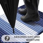 Kitinjoy Indoor Outdoor Door Mat, 47x20 Non-Slip Dirt Trapper Doormats - Image 2