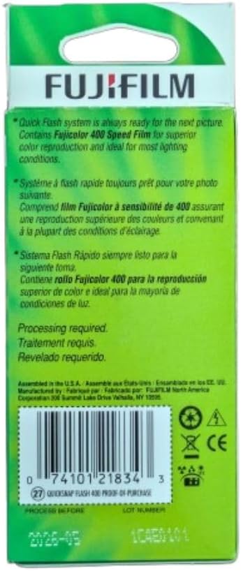 Fujifilm QuickSnap Flash 400 One Time Use 35mm Camera - Image 8