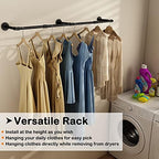 Wall Mounted Clothes Rack, 60in Industrial Pipe Clothing Rack - Image 6