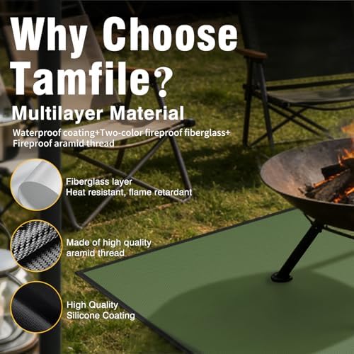 Tamfile 68x48 Inch Grill Mats for Blackstone, Fire Pit Mat for Solo Stove - Image 6