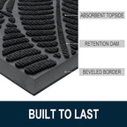 Colorxy Waterproof Front Doormat, Sturdy Natural Rubber Door Mat - Image 3