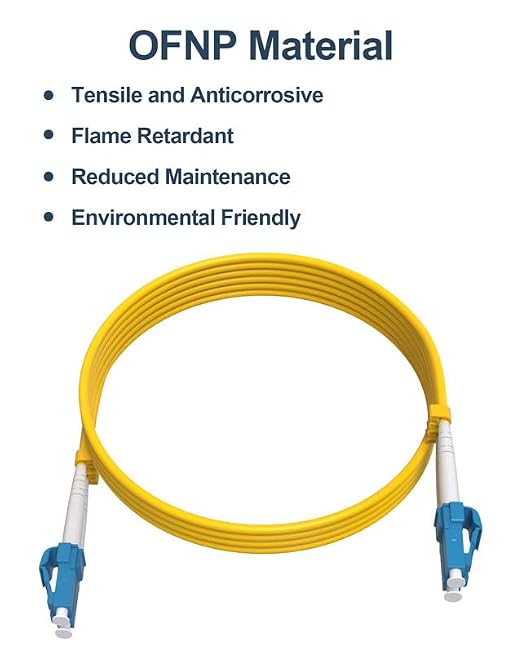 OS2 LC to LC Fiber Patch Cable, OFNP Singlemode Fiber Optic Cable 1G/10GB SMF - Image 7