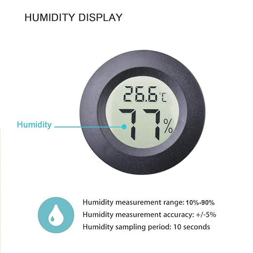 3pcs Mini Hygrometer Thermometer Indoor Outdoor Round Humidity Meter - Image 4