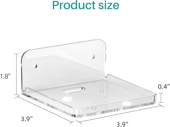 Wall Mount Floating Shelves for 2 Pcs Camera Mini Speaker Shelf Baby Monitor - Image 3