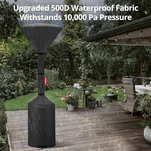 QH.HOME Patio Heater Cover, Waterproof Tear-Resistant 89"x 33"x19" - Image 4