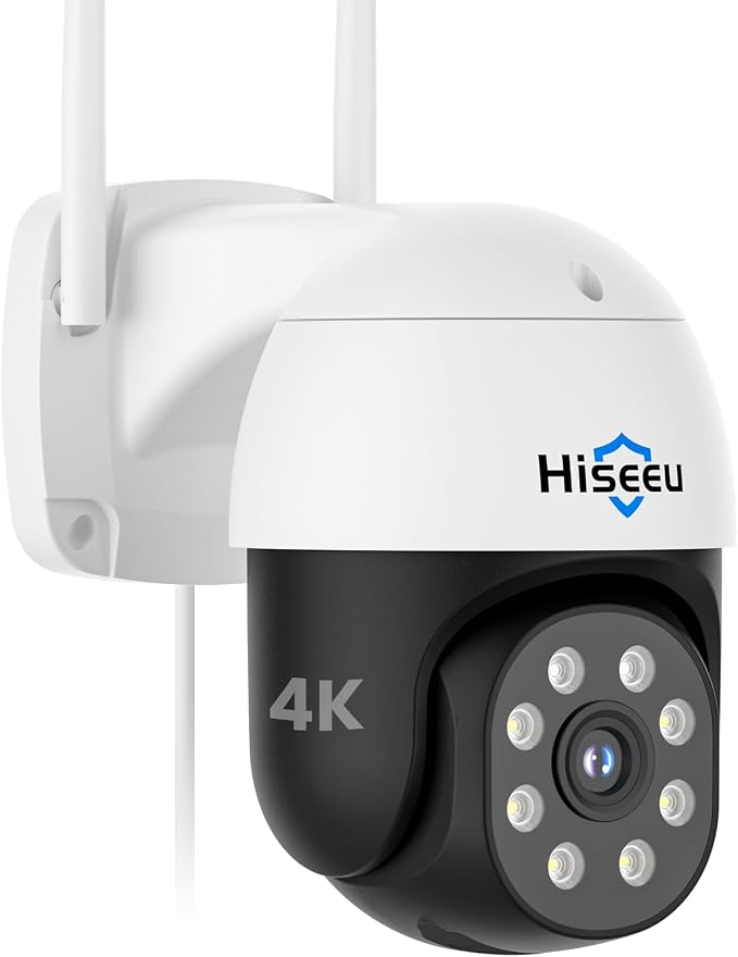 Hiseeu 4K 8MP Security Camera Outdoor, Wireless Home Security Camera by Hiseeu