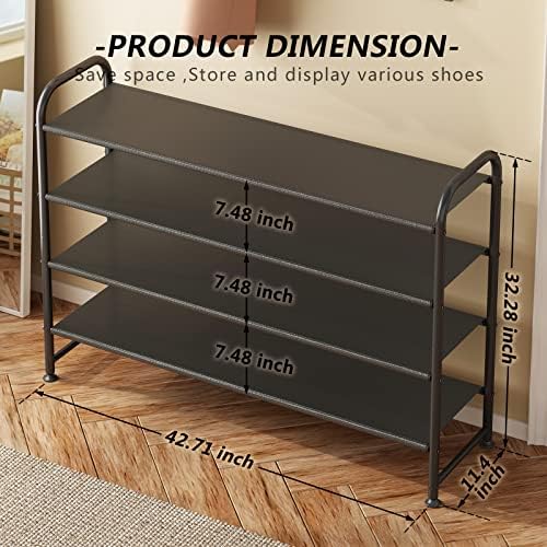 INGIORDAR 4 Tier Long Shoe Rack Organizer - Image 3