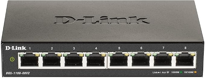 D-Link 8-Port Gigabit Smart Managed Ethernet Switch, IGMP Snooping, Sturdy Metal by D-Link