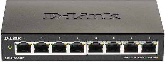 D-Link 8-Port Gigabit Smart Managed Ethernet Switch, IGMP Snooping, Sturdy Metal by D-Link