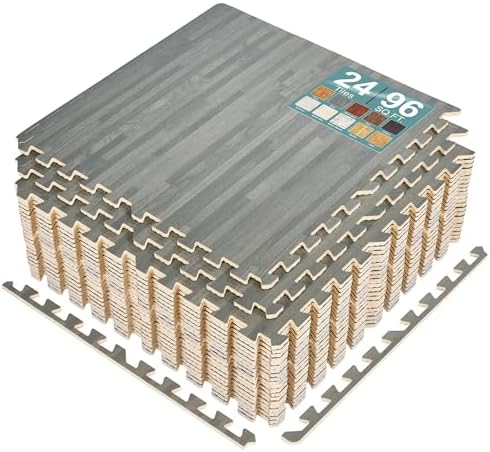 Sorbus Interlocking Wood Grain Foam Floor Tiles by Sorbus