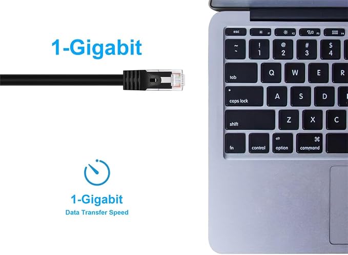 Monoprice Cat5e 75ft Black Patch Cable UTP 24AWG 350MHz Pure Bare Copper - Image 5