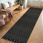 Lahome Moroccan Easy Jute Washable Runner Rug, 2x8 Black Kitchen Runner - Image 2