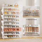 LUKYTOWER Sturdy Tall Shoe Rack 10 Tier Stackable Shoes Organizer - Image 4