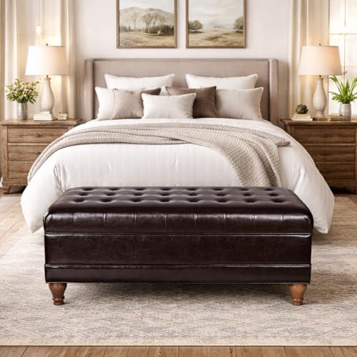 HomePop Deluxe Tufted Storage Bench - Image 2