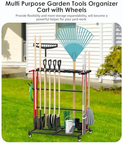 CCCEI Garage Organization with Wheels, Outdoor Gargen Yard Shed Tools Organizer - Image 2
