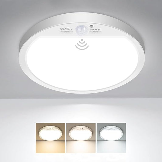 slochi Motion Sensor Light Indoor Wired, 8.7 Inch 3000K/4000K/6500K Closet by CeilingLights