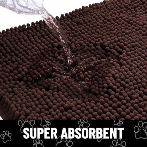 Smiry Dog Door Mat for Muddy Paws, Absorbent Non Slip Dirt Trapper - Image 5