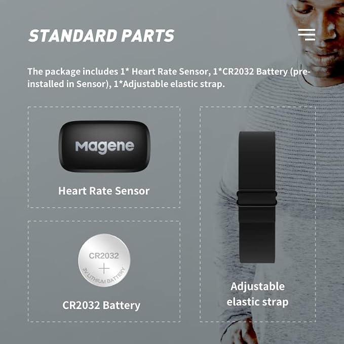 Magene H64 Heart Rate Monitor, Heart Rate Sensor Chest Strap, Protocol - Image 2