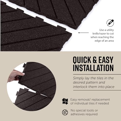 Playsafer Slatted Rubber Interlocking Tile - Image 4