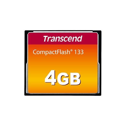 Transcend CF133 CompactFlash Memory Card 4GB, DSLRs Camera Card, MLC NAND Flash by Transcend