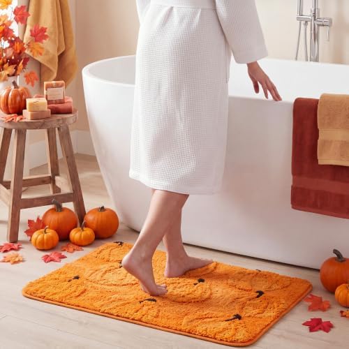 Capoda 1 Pcs Fall Pumpkin Bathroom Rug 20 x 30 Inch - Image 4