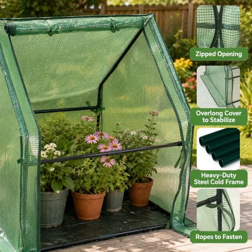 Gardzen Mini Greenhouse, PE Cover - Image 3