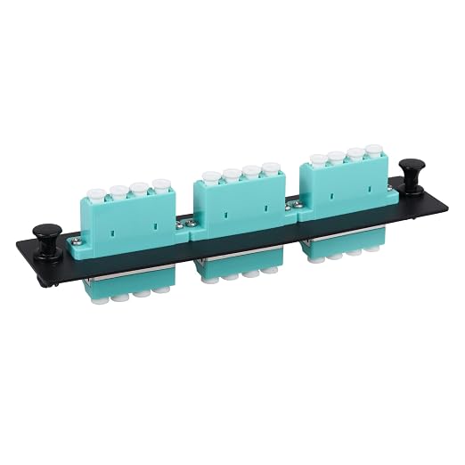 LC/OM3 Fiber Patch Panel, 3 Multimode Aqua Blue 4 Channels LC Adapters by Duogaliaopticalfiberproduct