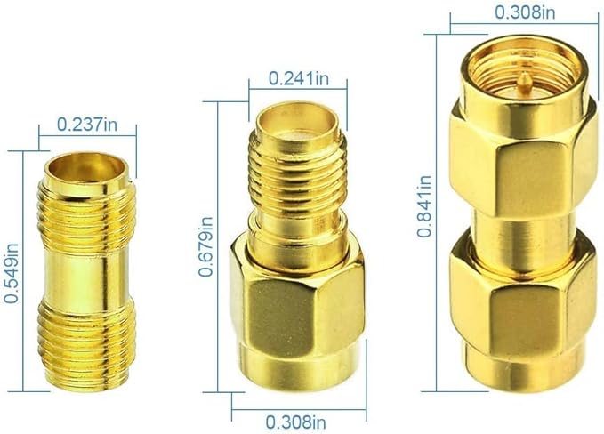 Superbat RF coaxial SMA Male to SMA Female Bulkhead RG174 6.56ft Cable + 3pcs - Image 3