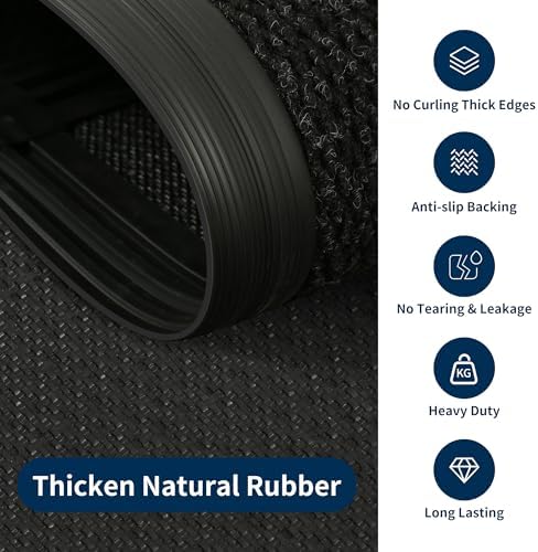 2'X15' Commercial Doormats, Thick Heavy-duty Custom Rubber Door Mat Outside - Image 4
