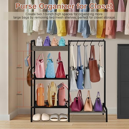 Shoe Rack for Entryway, 2-in-1 Shoe and Purse Rack - Image 6