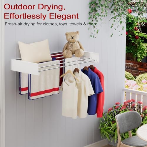 Wall Mounted Drying Rack 31.5", Foldable Laundry Drying Rack - Image 3