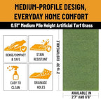 Ottomanson Artificial Grass Rug Pro 78" x 8' - Image 6