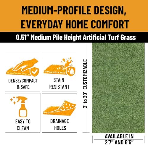 Ottomanson Artificial Grass Turf Runner Pro 31" x 30' - Image 6