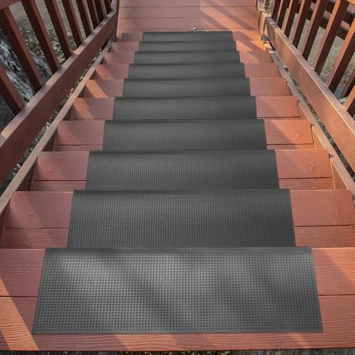 Ottomanson Outdoor Bullnose Stair Treads – Dots Heavy-Duty Non Slip Stair Mats - Image 2