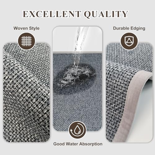Braided Doormat Grey 17"x30", Non Slip, Back Door - Image 5