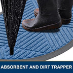 Smiry Half Circle Front Door Mat Outside Entrance, Rubber Doormat - Image 3