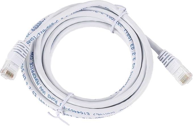 Monoprice Cat5e 7ft White Patch Cable UTP 24AWG 350MHz Pure Bare Copper - Image 4