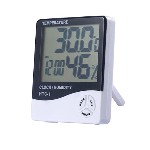 Temperature Humidity Meter, LCD Electronic Digital Outdoor/Indoor Thermometer by Soseelnee
