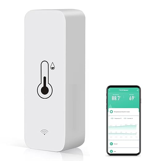 WiFi Temperature Humidity Sensor: Indoor Thermometer Hygrometer by GaoducashforSmartLife
